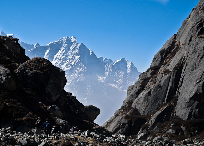 Heading down from Gokyo