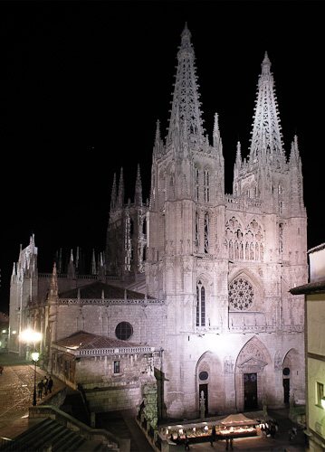 Burgos Cathedral at night